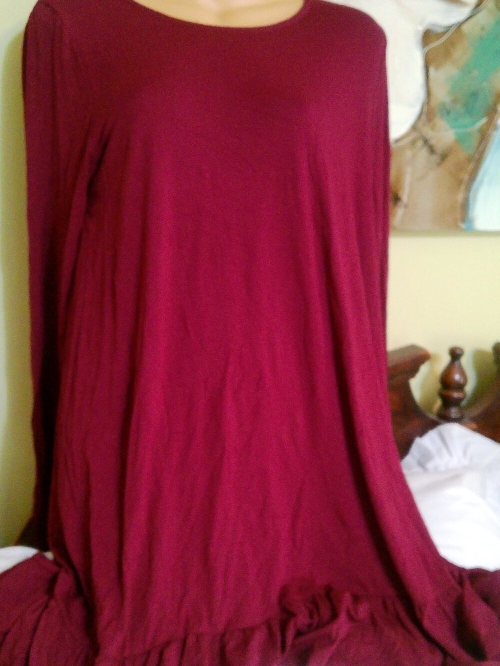 MITTOSHOP TUNIC SIZE M/L BURGANDY GOOD CONDITION